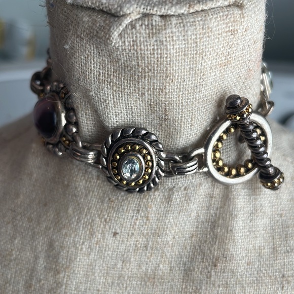 Bracelet purple silver gold - Picture 9 of 11